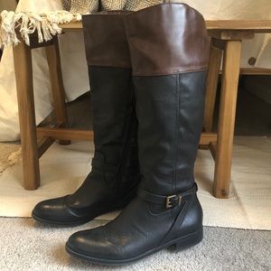 Two-Tone Riding Boots